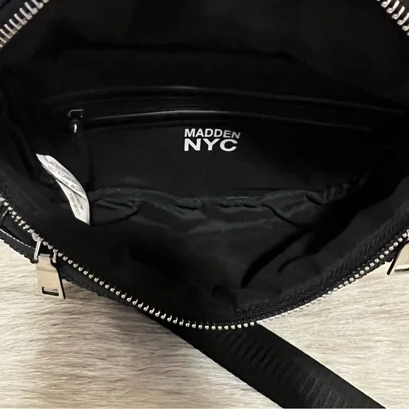 MADDEN NYC Womens Embellished Multi Pocket Fannypack Crossbody Vegan Belt Bag - Picture 13 of 15